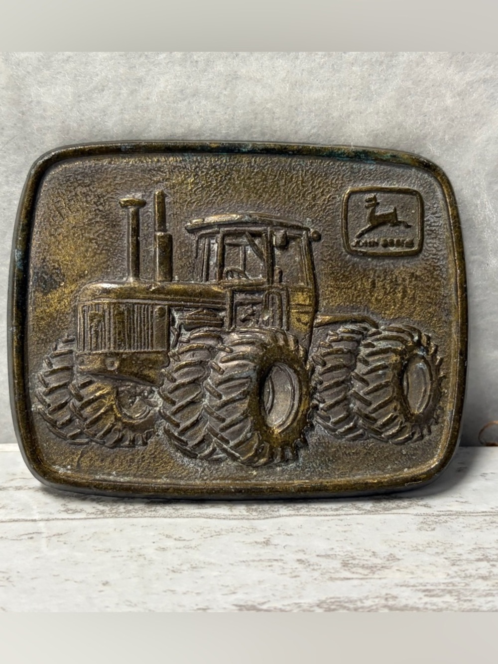 Vintage John Deere 8630 Tractor Brass Belt Buckle